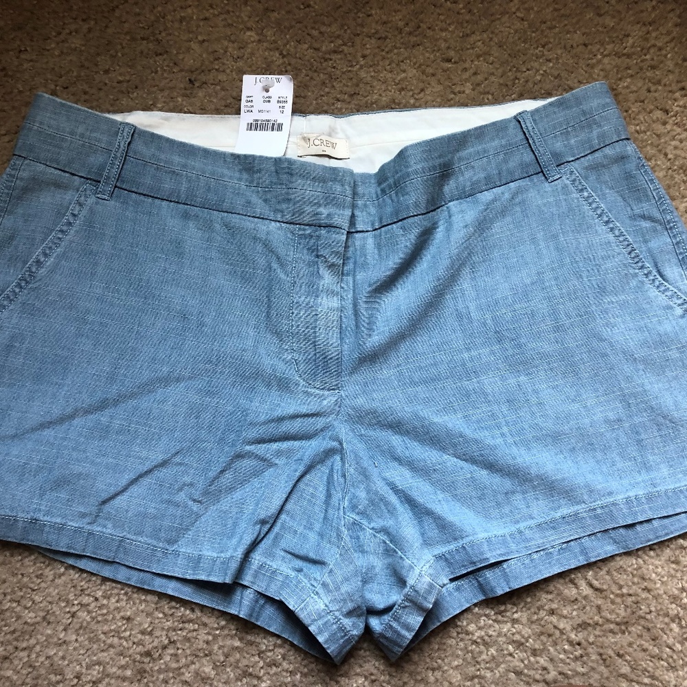 NWT  J. Crew Light Blue Chino Shorts Size 10